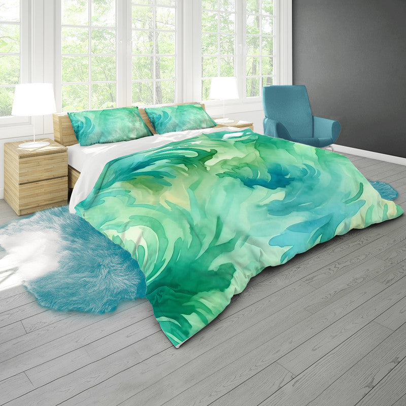 Watercolour Lime Duvet Cover Set