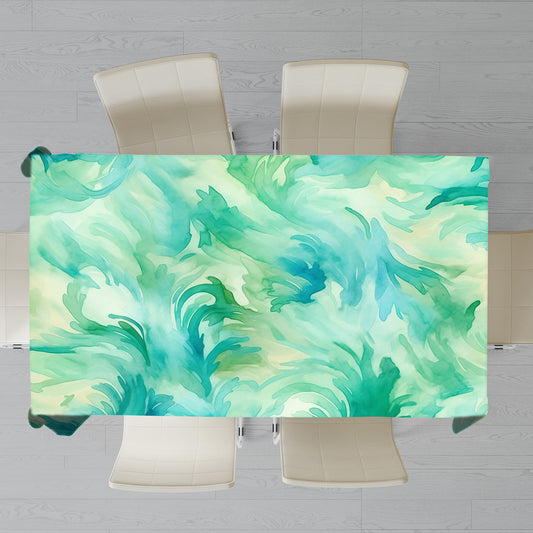 Watercolour Lime Rectangle Tablecloth