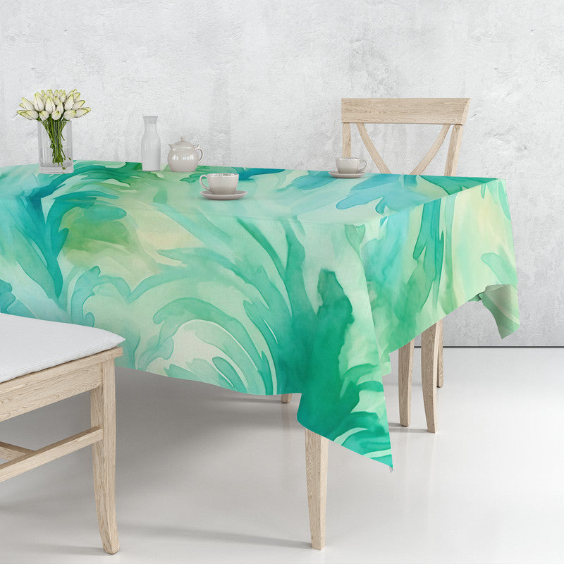 Watercolour Lime Rectangle Tablecloth
