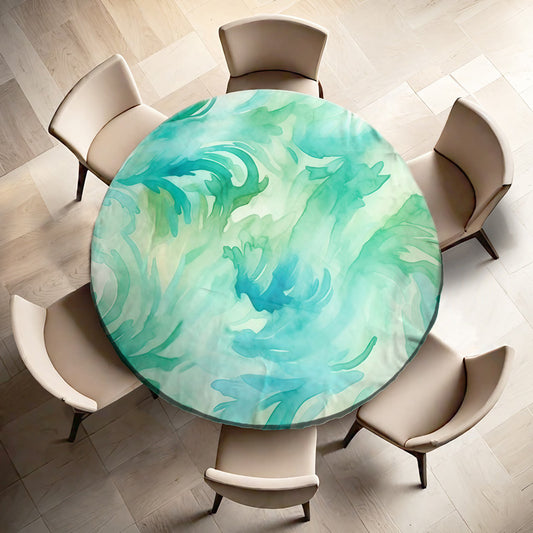 Watercolour Lime Round Tablecloth