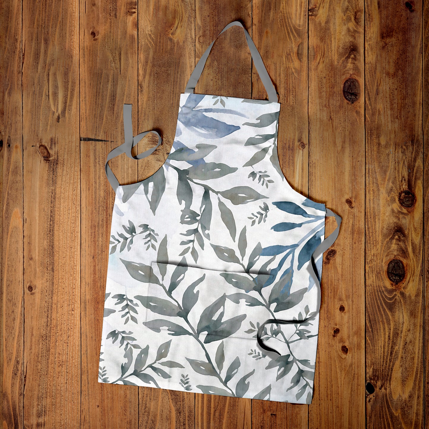 Watercolour Leaves Medium Length Apron By Mark Van Vuuren
