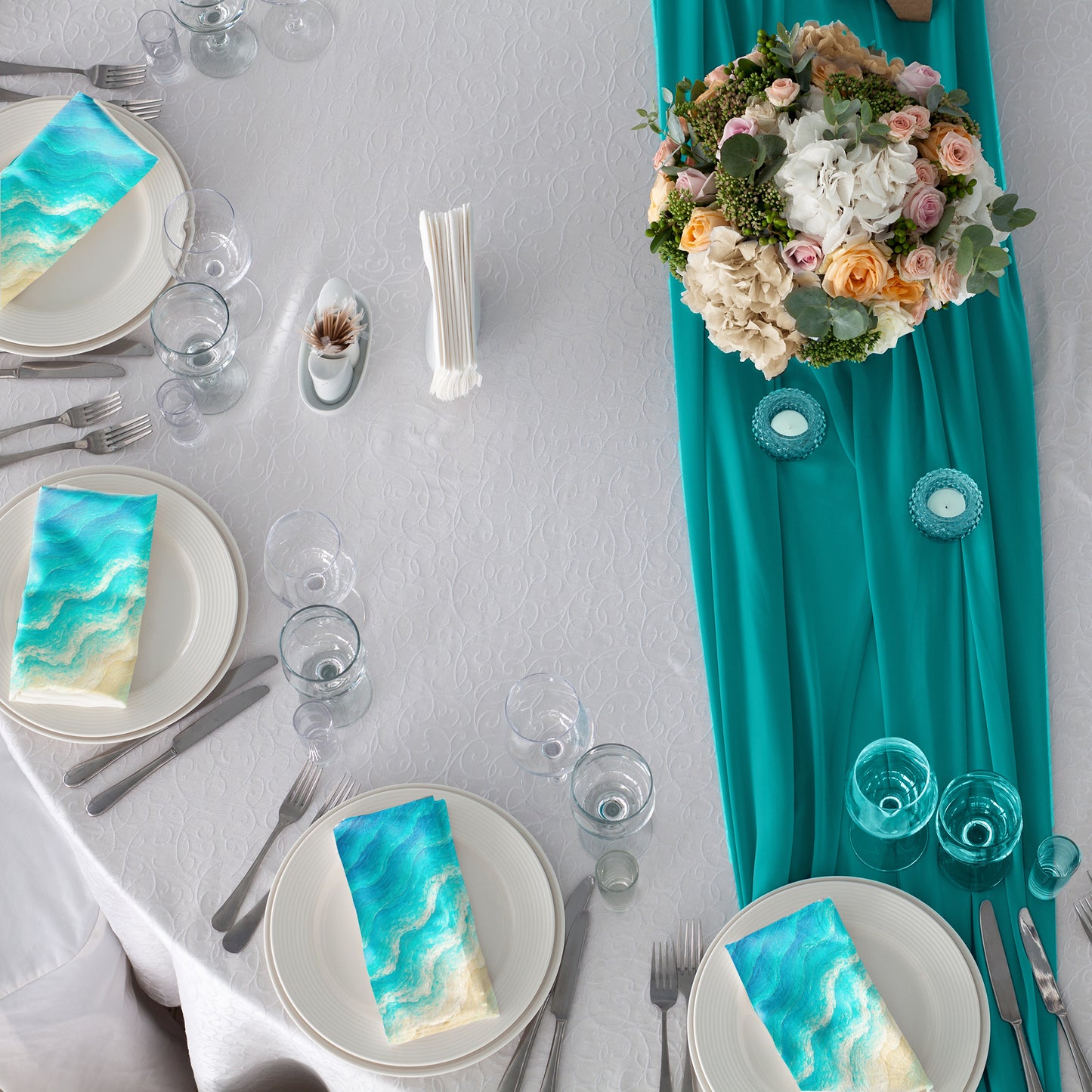 Watercolour Ocean Dream Napkins by Nathan Pieterse