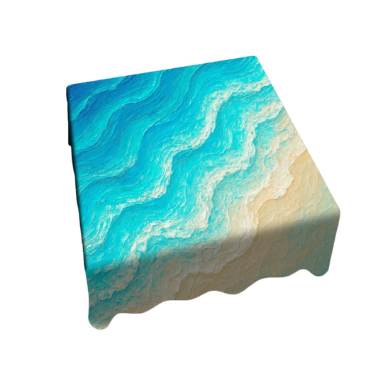Watercolour Ocean Dream Square Tablecloth by Nathan Pieterse