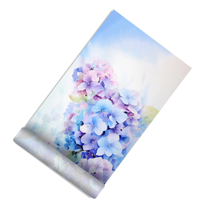 Waterpainted Purple Floral Door Decoupage