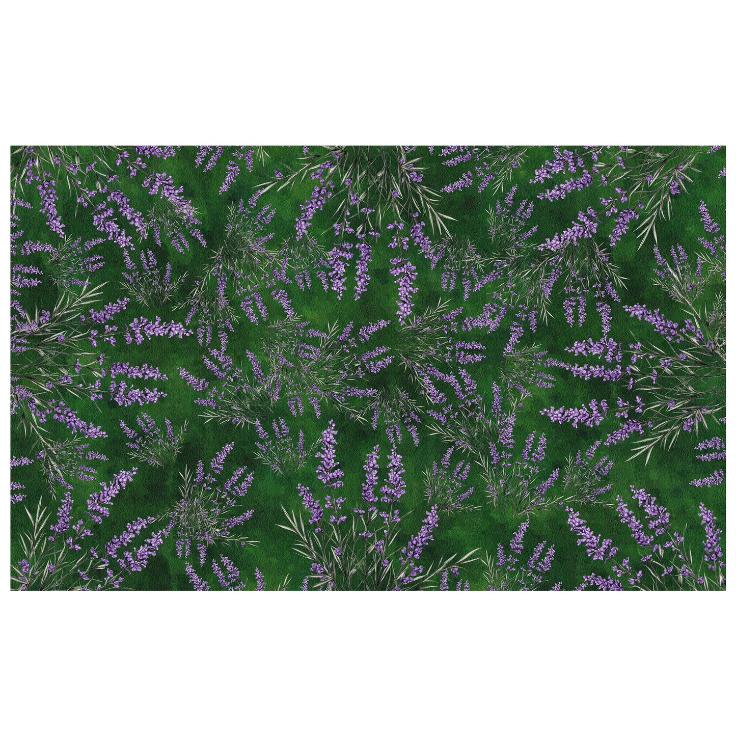 Waterpainted Lavend Field Rectangle Tablecloth By Mark Van Vuuren