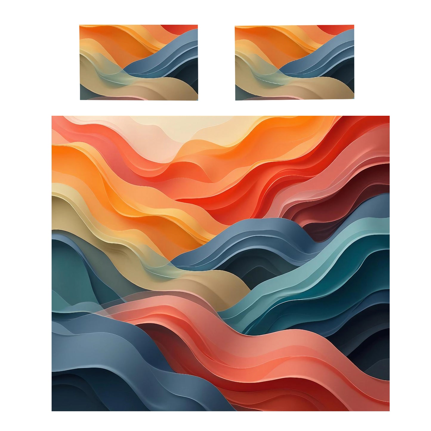 Waves of Organza Duvet Cover Set