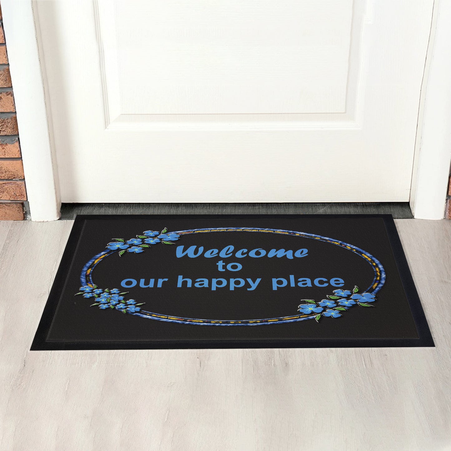 Welcome To Our Happy Place Door Mat