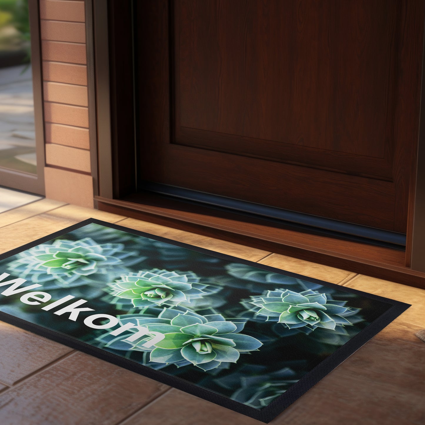 Welkom Succulents Door Mat