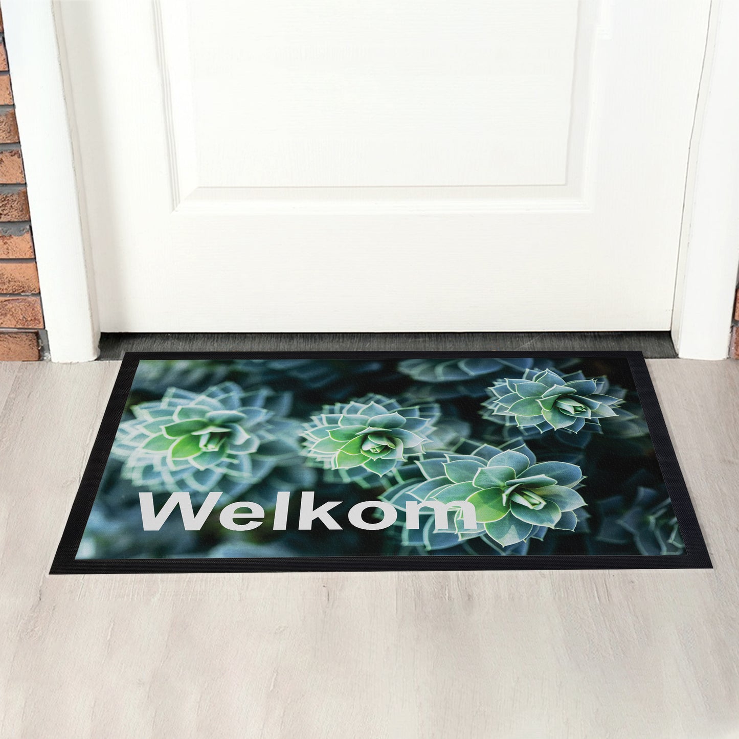 Welkom Succulents Door Mat
