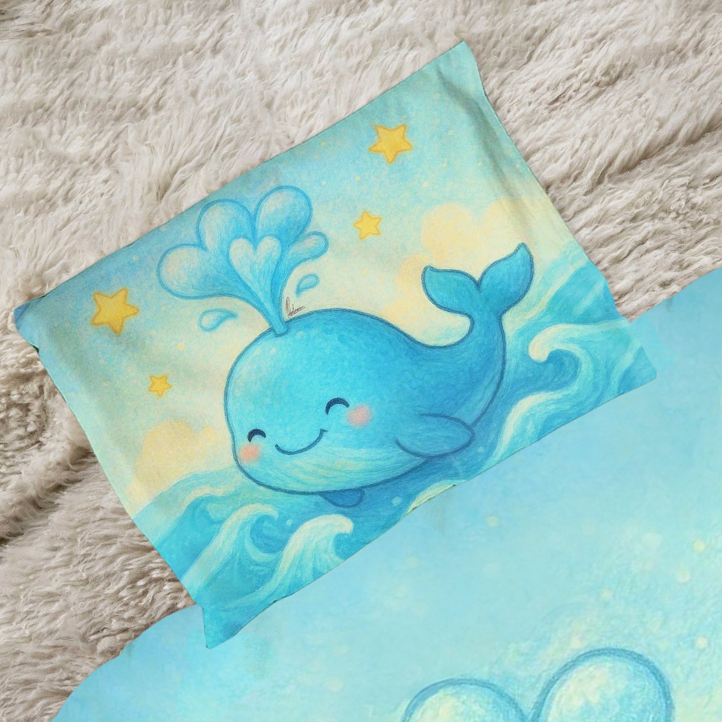 Whimsical Baby Whale Cot Set by Nathan Pieterse