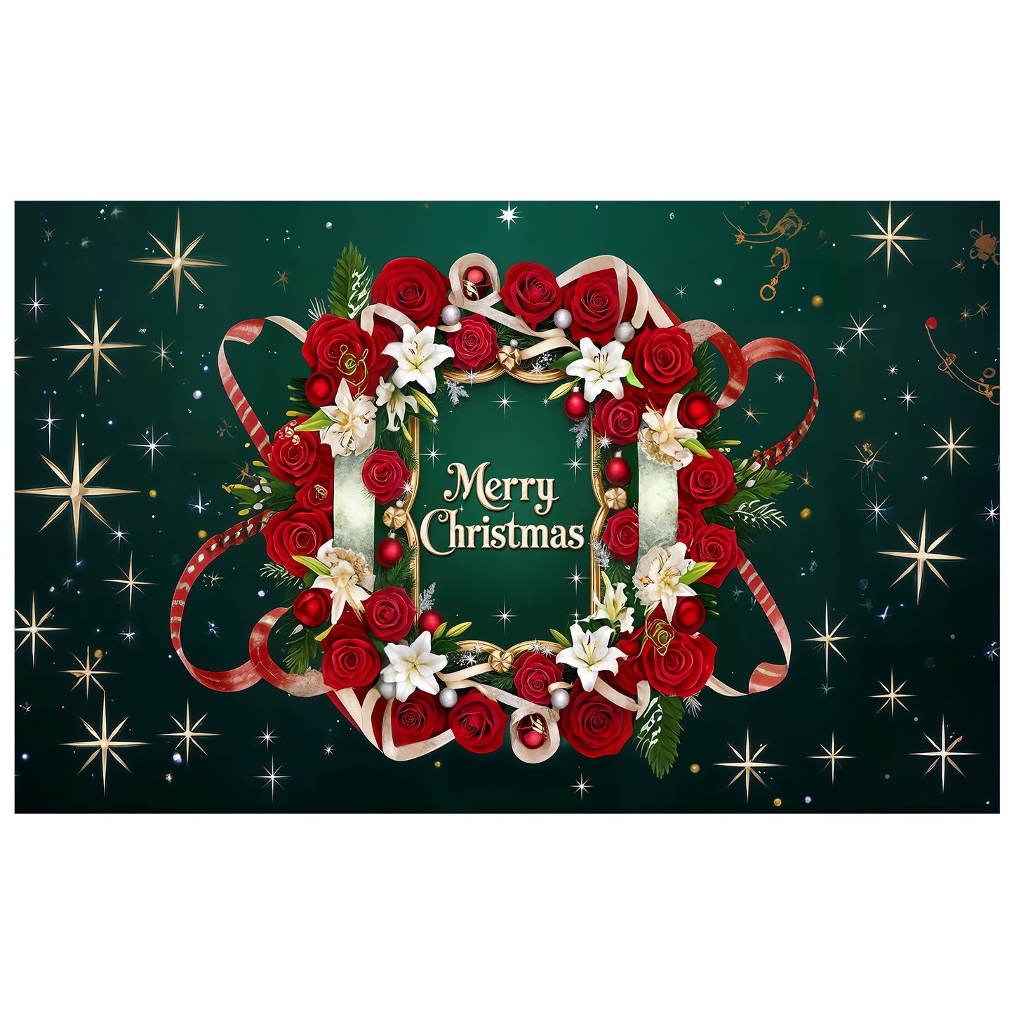 Whispering Christmas Stars Rectangle Tablecloth Rectangle Tablecloth