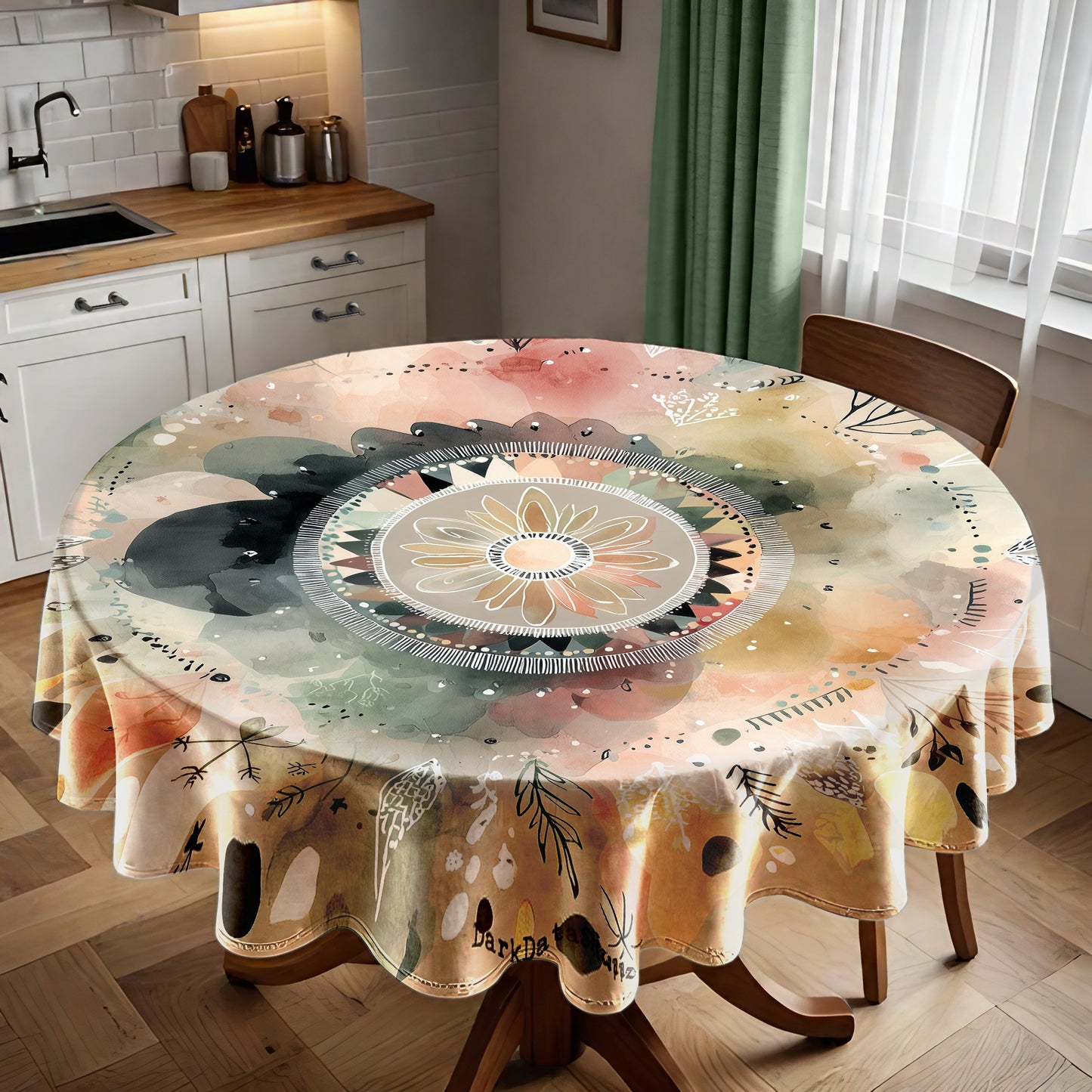 Whispering Petals Round Tablecloth by Wikus Schalkwyk