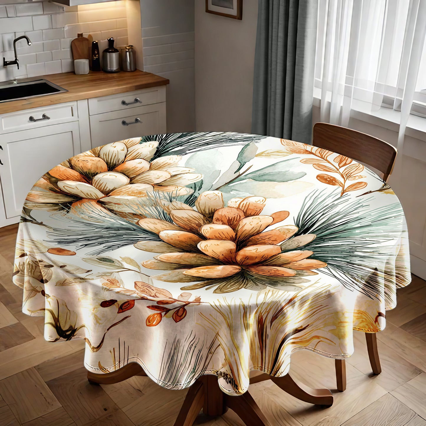 Whispering Pines Round Tablecloth by Wikus Schalkwyk