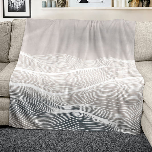 Whispering Tides Light Weight Fleece Blanket by Wikus Schalkwyk