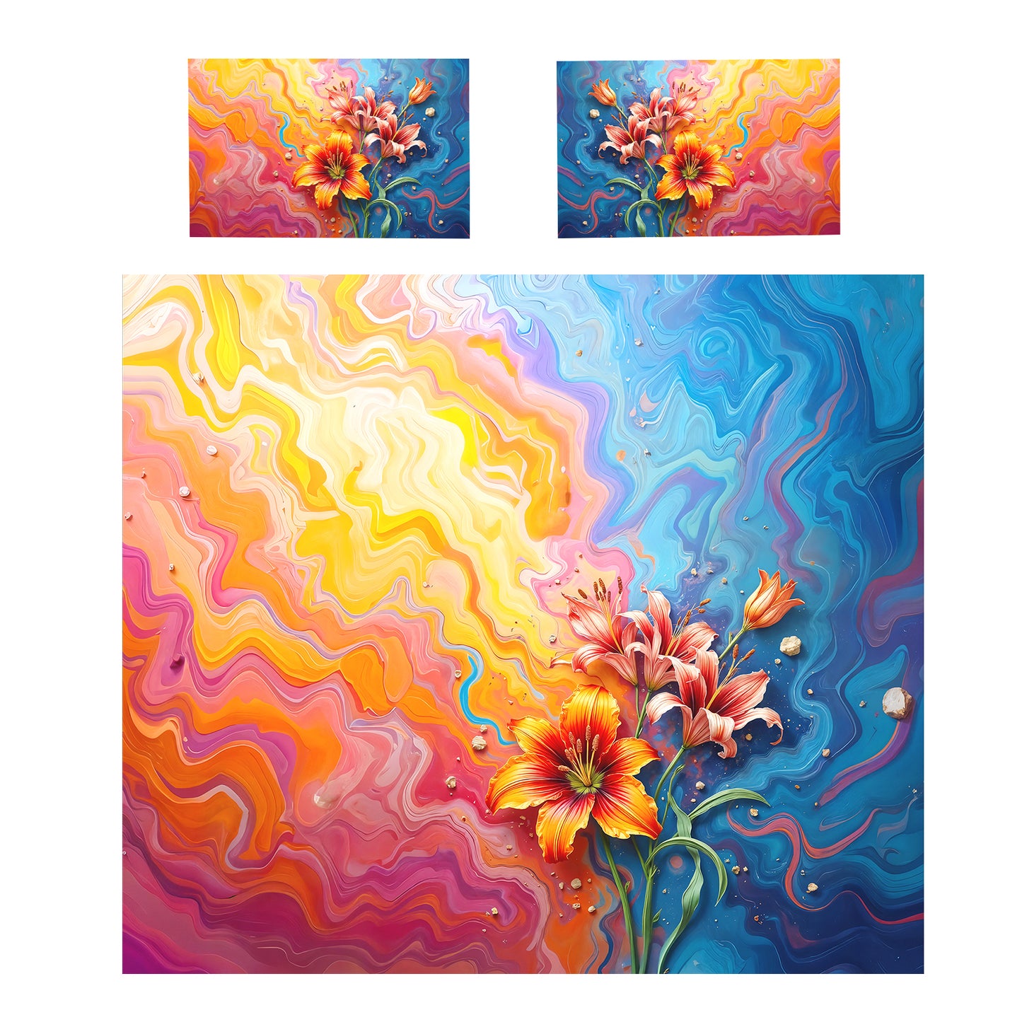 Whispers of the Tiger Lily Duvet Cover Set