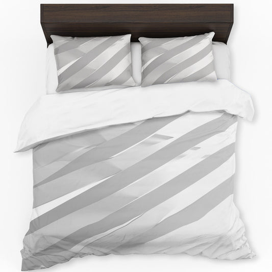 White Beams Duvet Cover Set