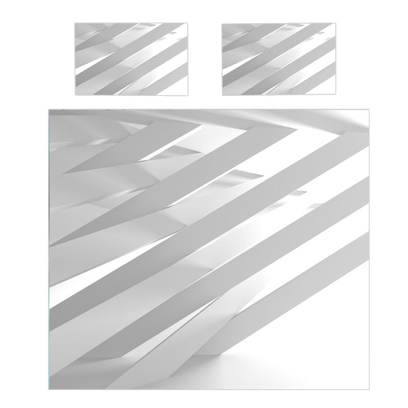 White Beams Duvet Cover Set