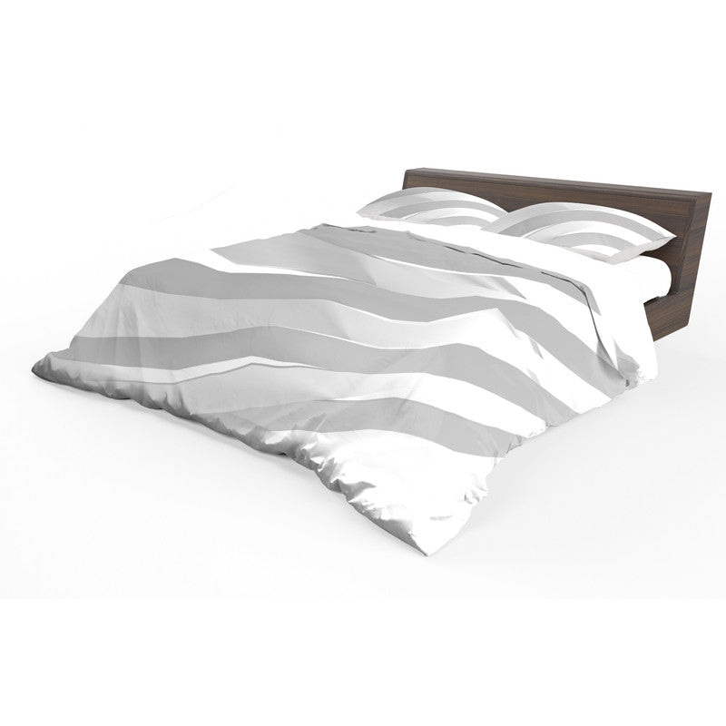 White Beams Duvet Cover Set