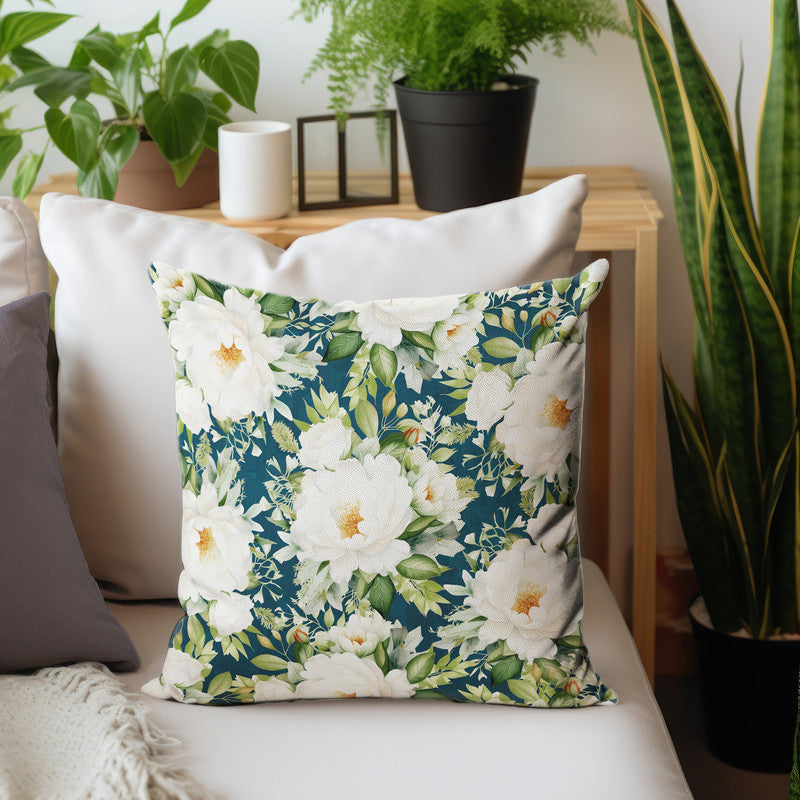 White Blooming Peony Bush Luxury Scatter By Mark Van Vuuren