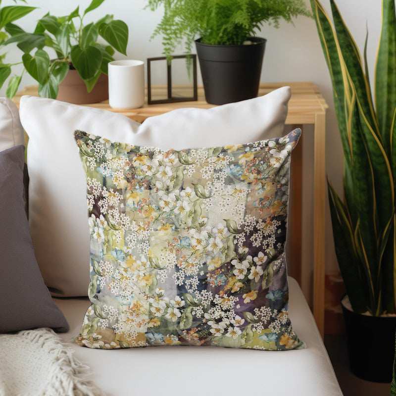White Flowers Painted Blocks Luxury Scatter by Mark van Vuuren