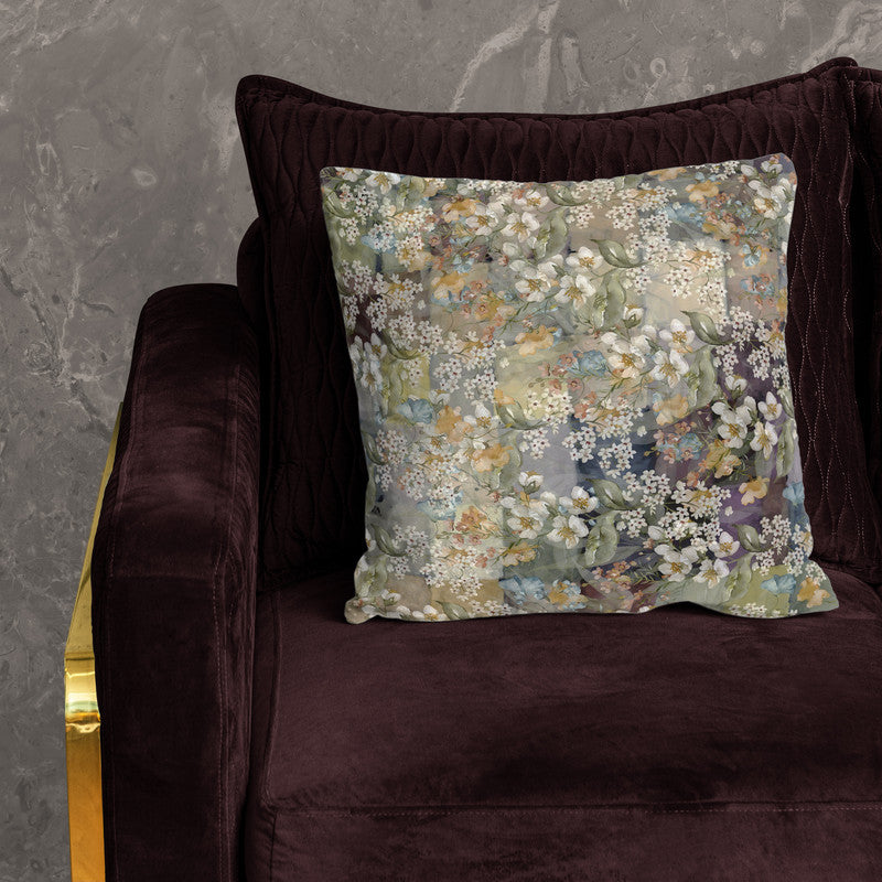 White Flowers Painted Blocks Luxury Scatter by Mark van Vuuren