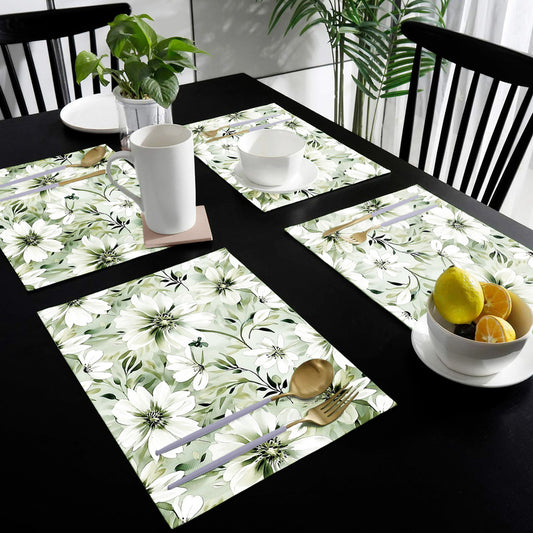 White Flowers Placemats