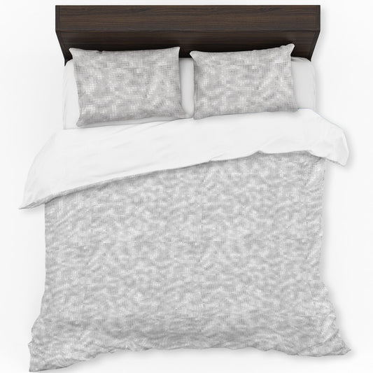 White Mosaic Duvet Cover Set