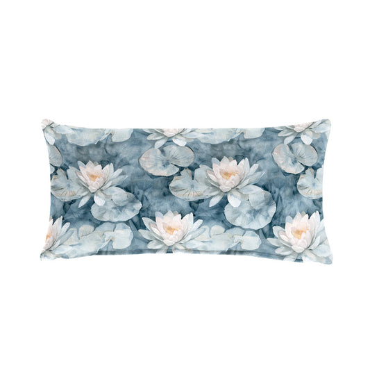 White Waterlilies Oblong Luxury Scatter