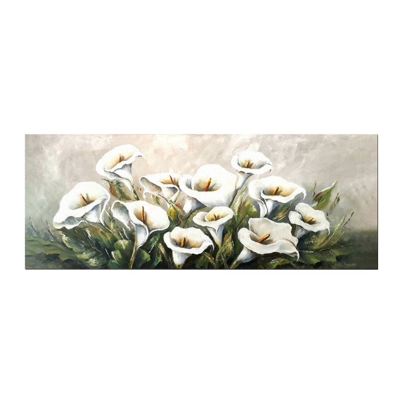 White Wild Bouquet Large Desk Pad By Stella Bruwer
