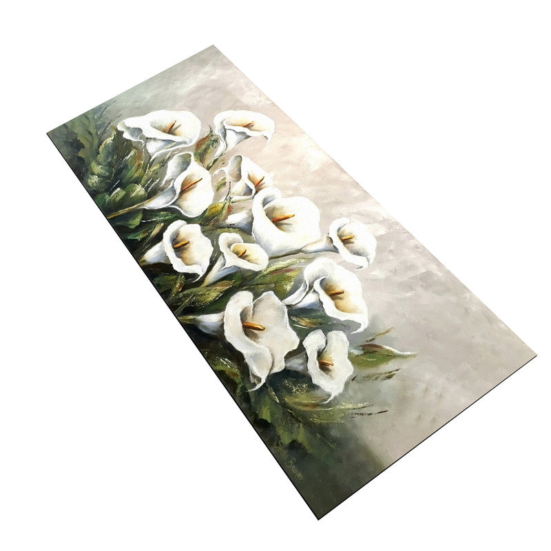 White Wild Bouquet Large Desk Pad By Stella Bruwer