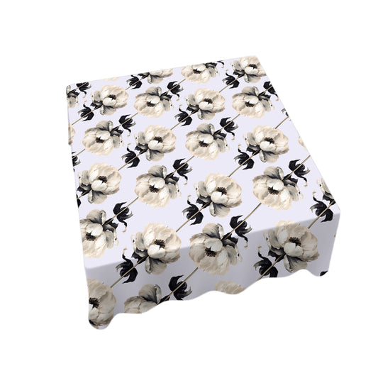White Floral Vines By Mark Van Vuuren Square Tablecloth