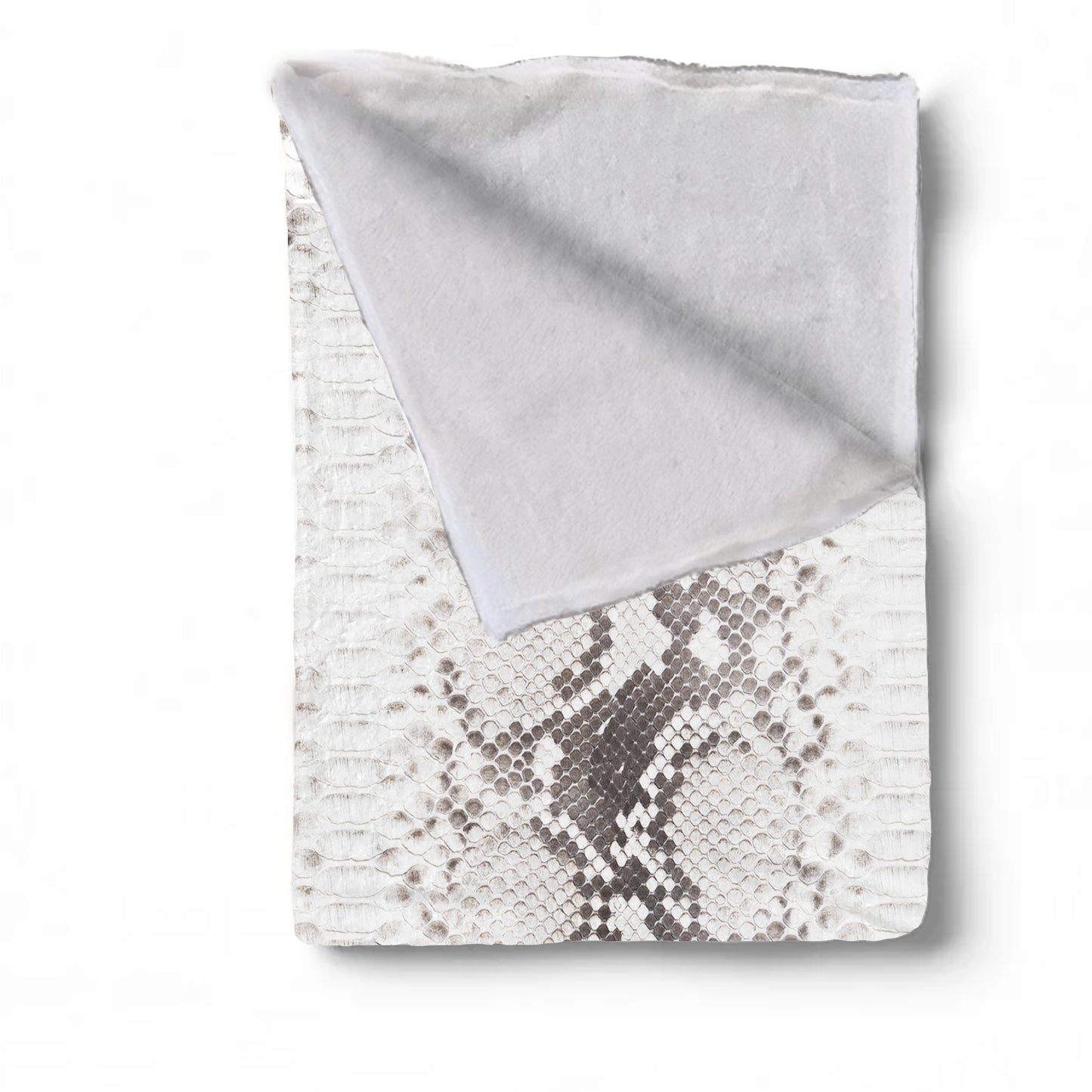 White Snake Skin Light Weight Fleece Blanket