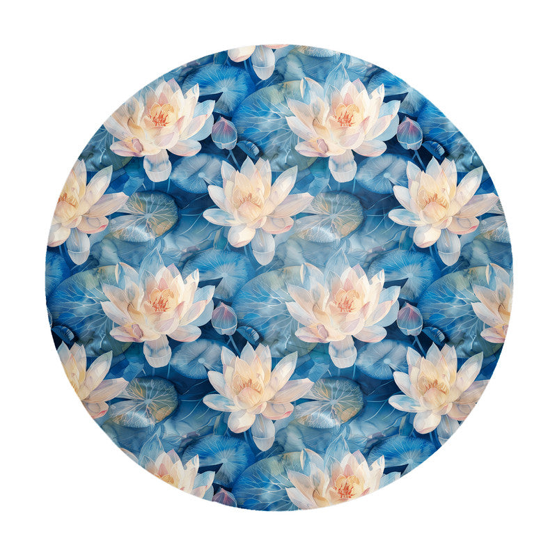 Whither Waterlilies Round Tablecloth