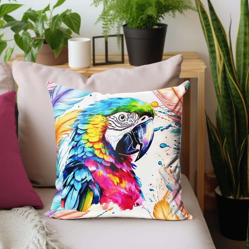 Wild Parrot Abstract Luxury Scatter