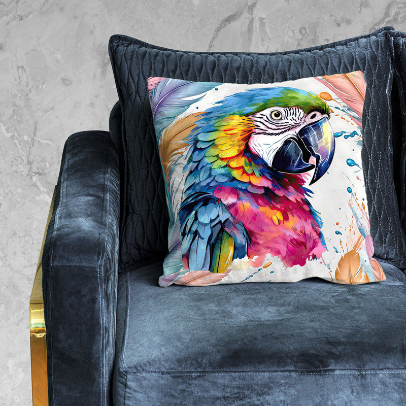 Wild Parrot Abstract Luxury Scatter