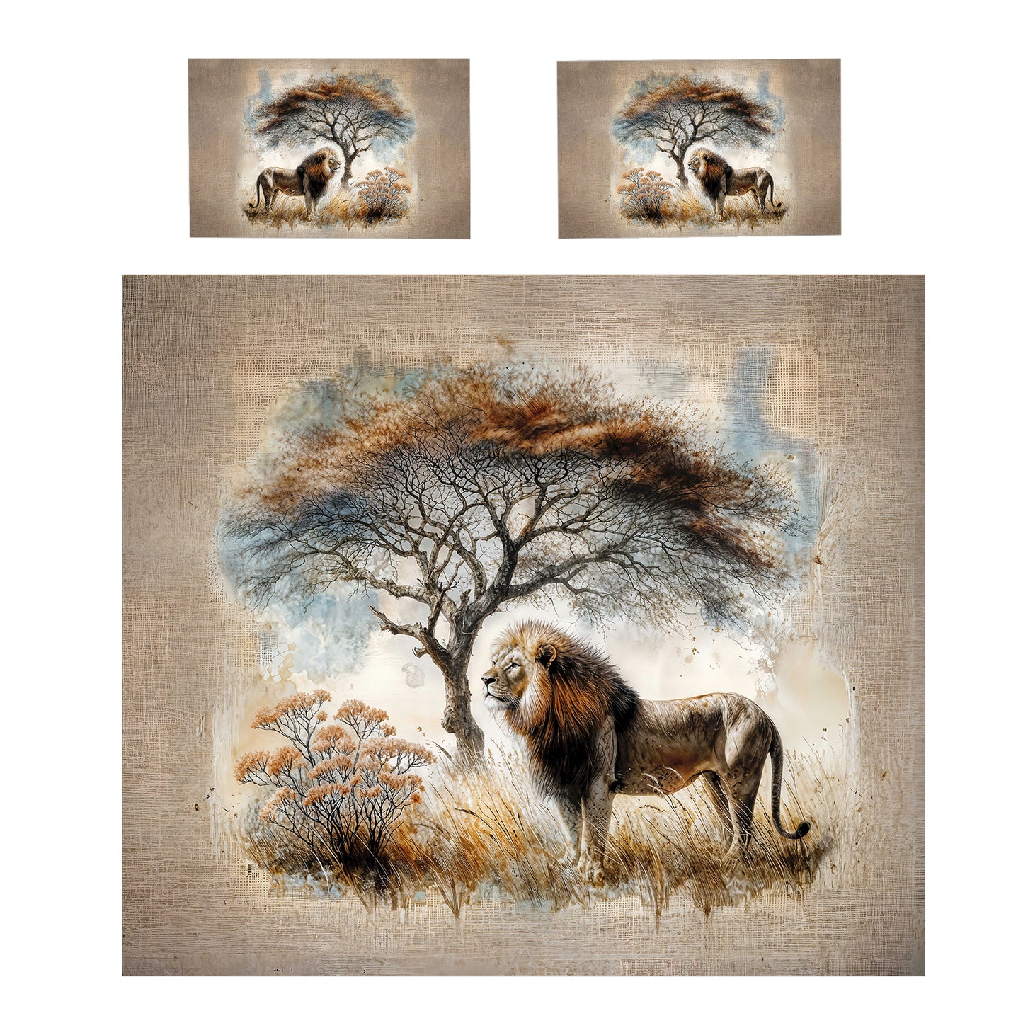 WildLife Lone Lion Duvet Cover Set
