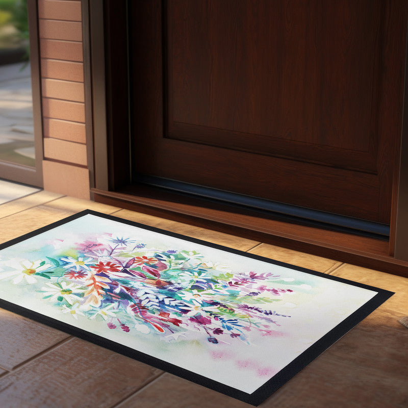 Wilderness Flowers Door Mat by Kristin van Lieshout