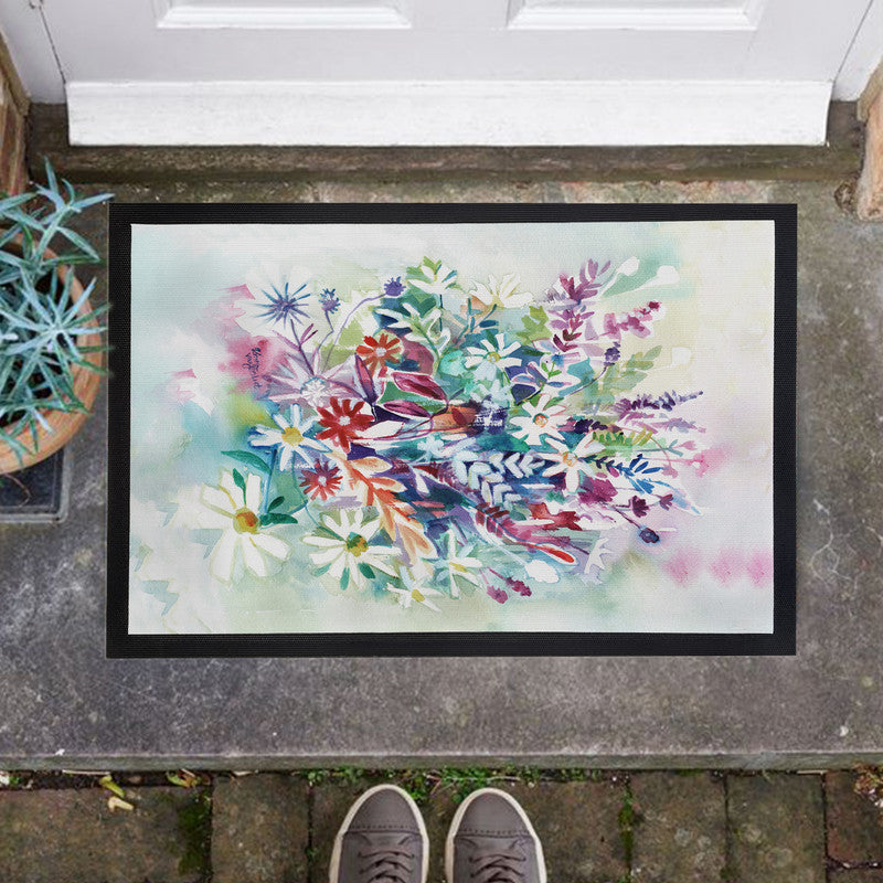 Wilderness Flowers Door Mat by Kristin van Lieshout