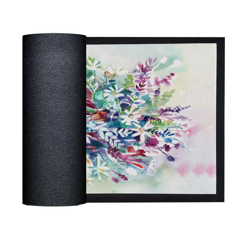 Wilderness Flowers Door Mat by Kristin van Lieshout