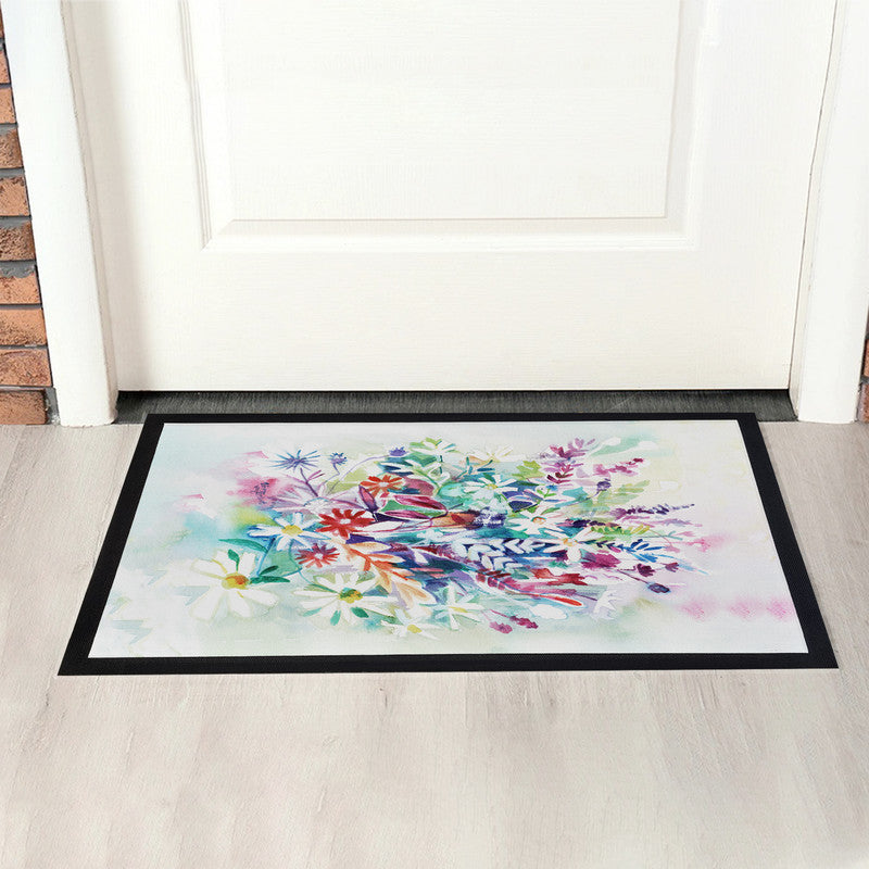 Wilderness Flowers Door Mat by Kristin van Lieshout