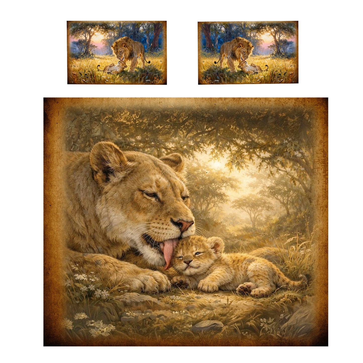 Wildlife African Lion Duvet Cover Set