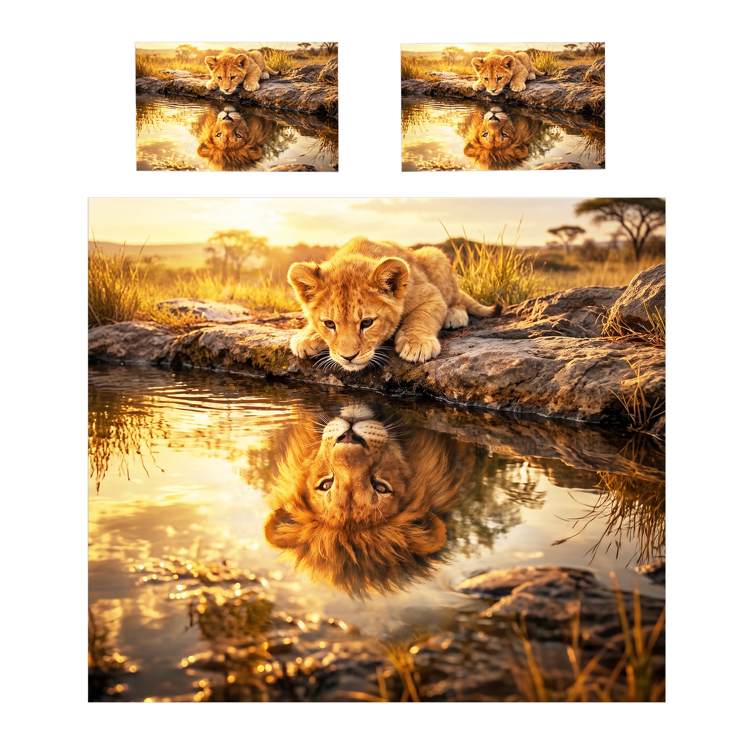 Wildlife Cubs Are Lions Duvet Cover Set