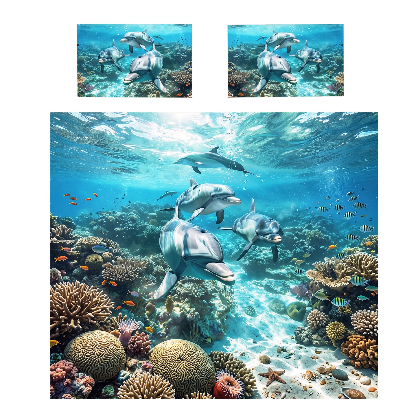 Wildlife Dolphin Pod Duvet Cover Set