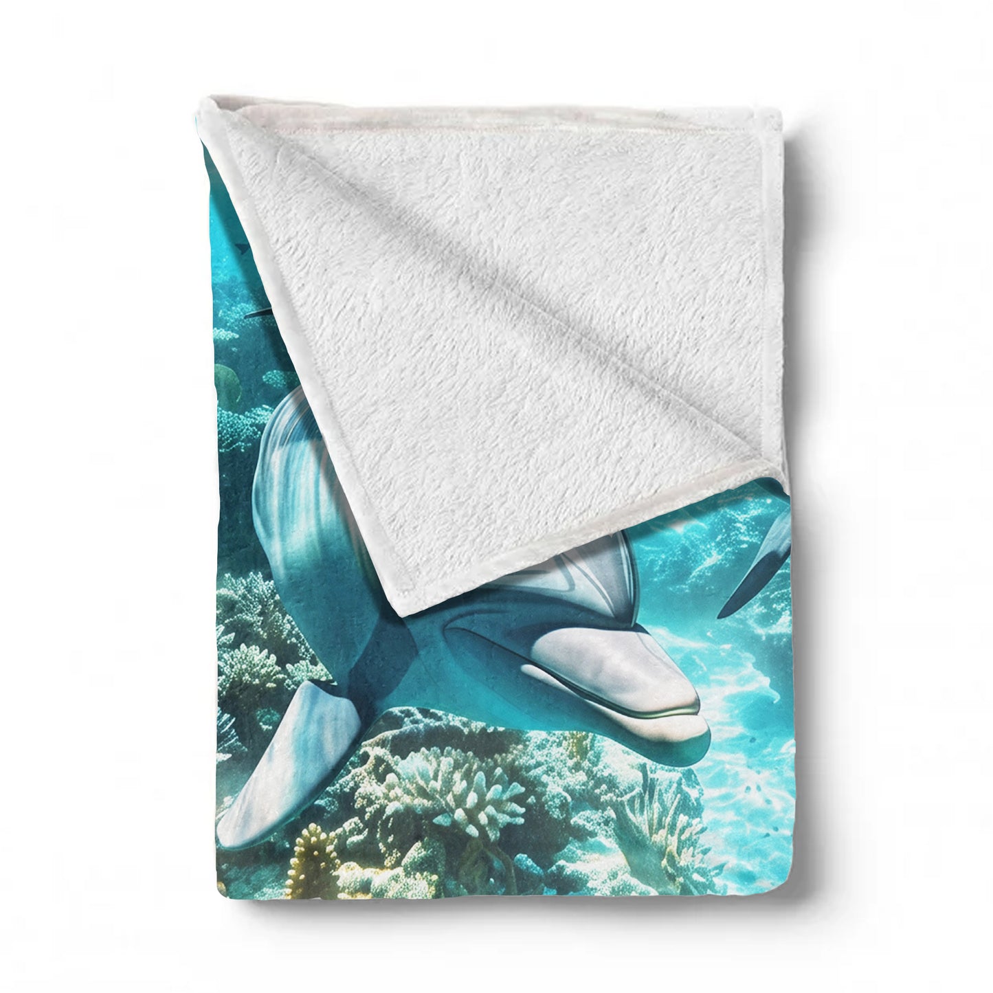 Wildlife Dolphin Pod Light Weight Fleece Blanket