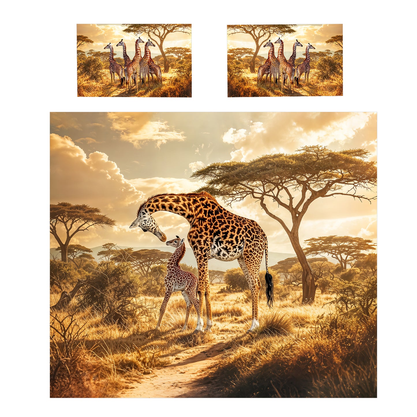 Wildlife Gentle Giraffe Duvet Cover Set