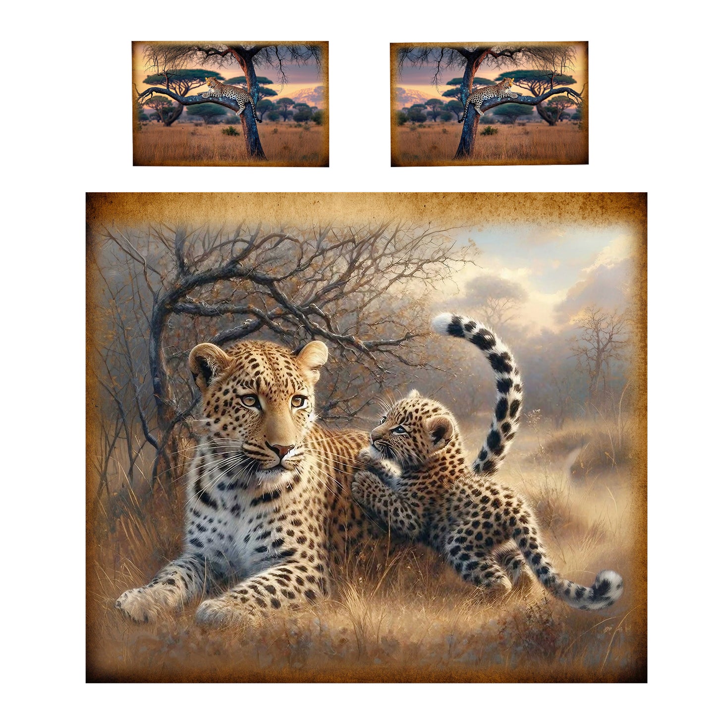 Wildlife Leopard Duvet Cover Set