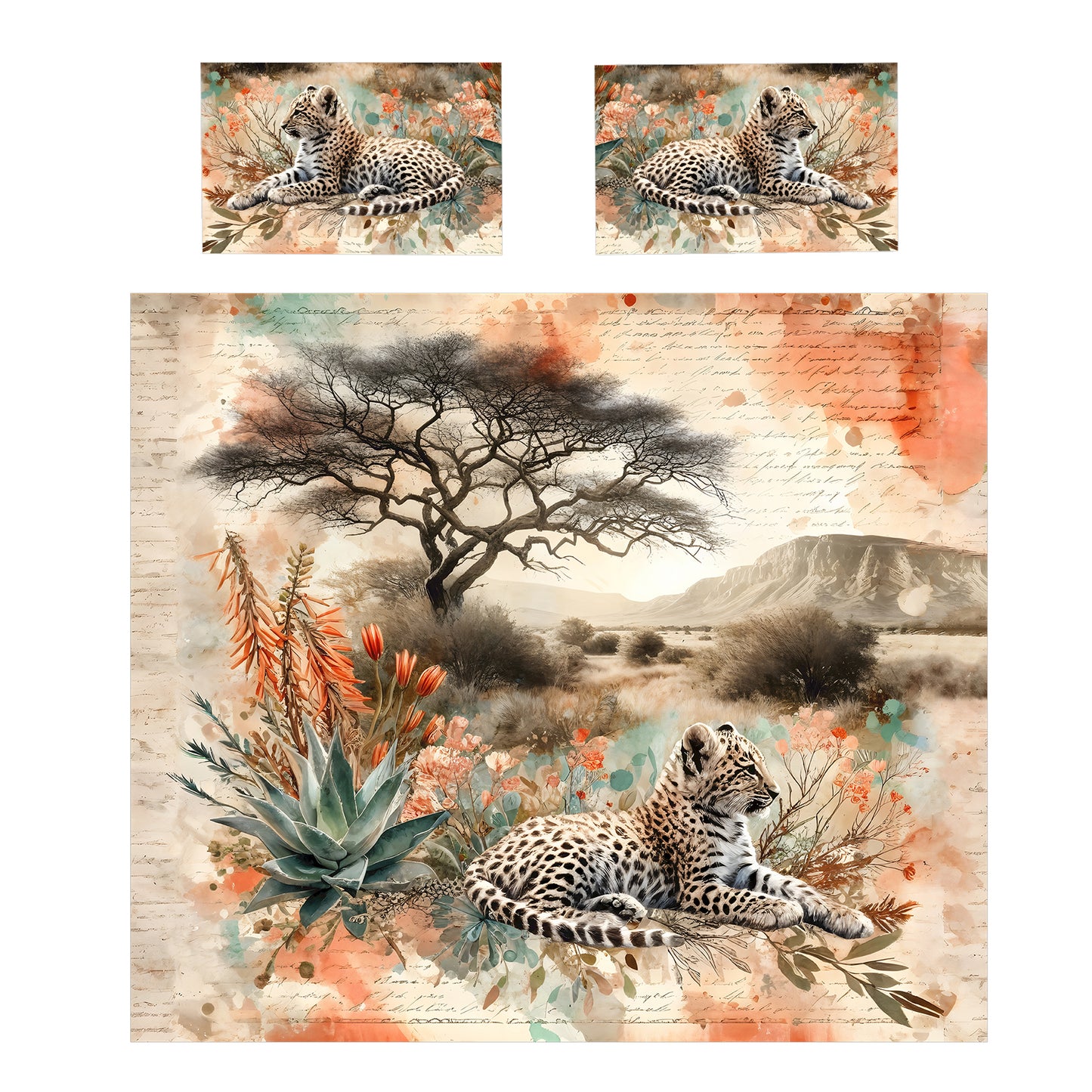 WildLife Leopard’s Journal Duvet Cover Set
