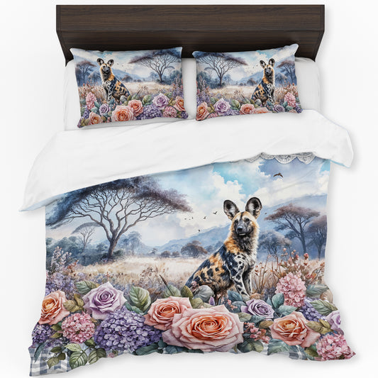 Wildlife Savanna Wild Dog Duvet Cover Set