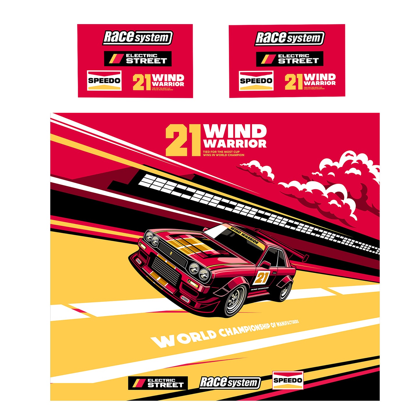 Wind Warrior Racing Duvet Cover Set