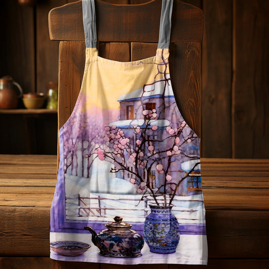 Winter Morning Medium Length Apron